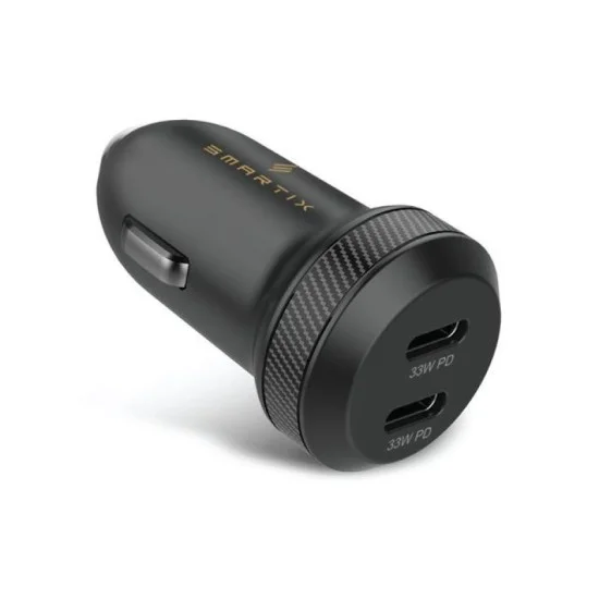 Smartix Premium 66W Fast Car Charger Cc09P - Black